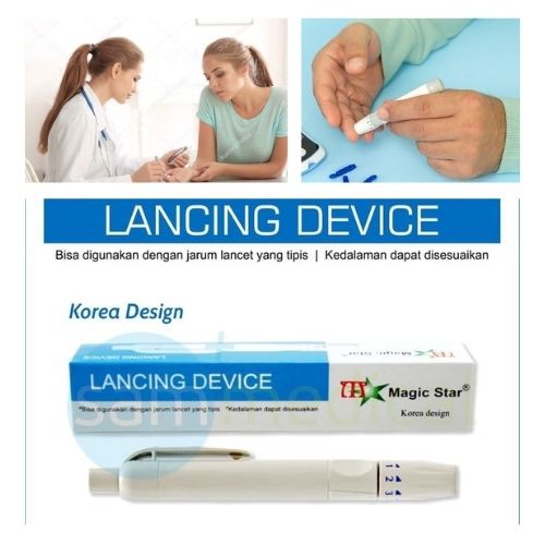 Pulpen Pen Lancing Device Jari dan Bekam 113117