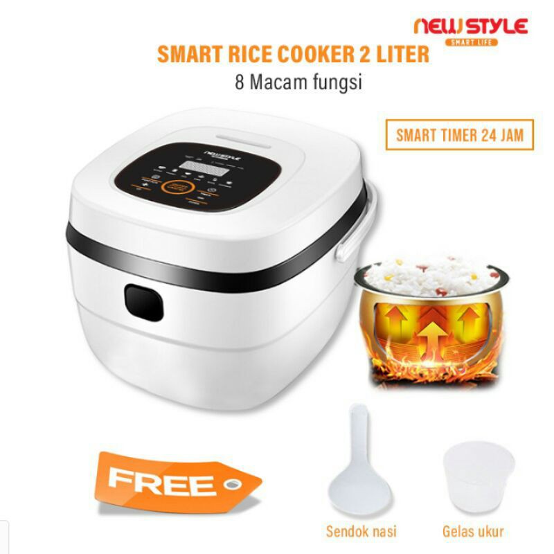 Newstyle Smart Rice Cooker Y03 Pemanas Penanak Nasi Multifungsi 2L