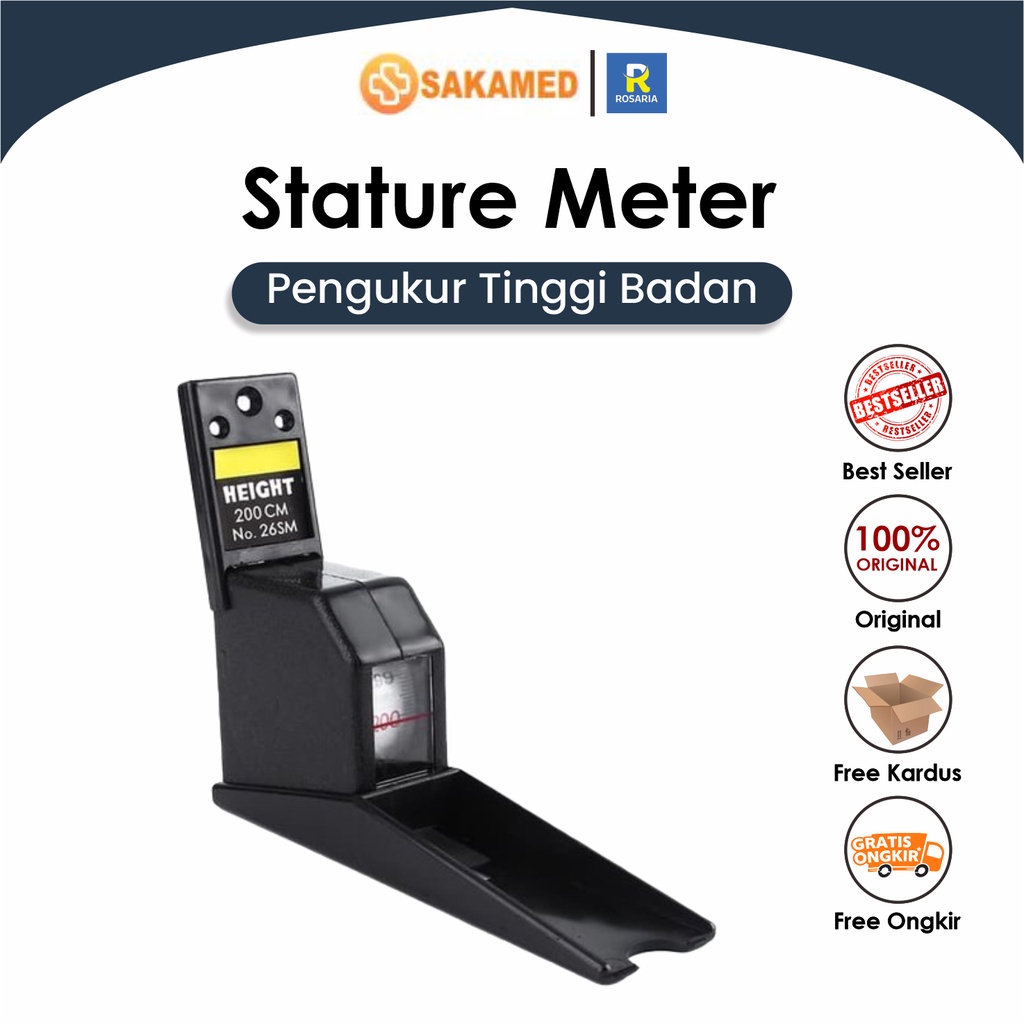 ALAT PENGUKUR TINGGI BADAN DEWASA DAN ANAK  / STATURE METER 2M / STATURMETER 2 M / MICROTOISE