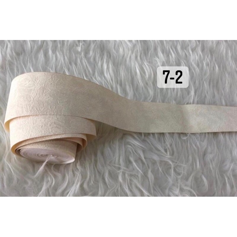 Wallpaper Dinding Border List Polos Cream Bertekstur