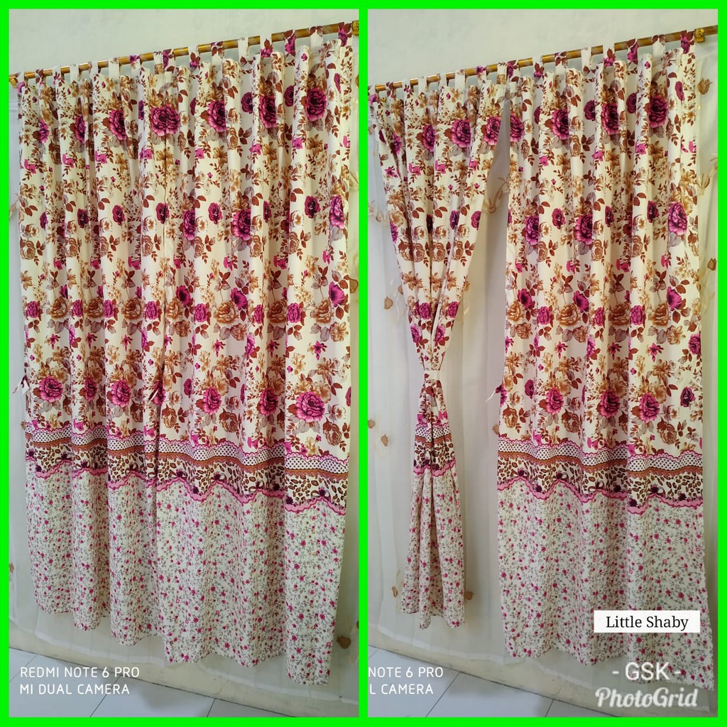 Gorden Jendela Pintu Homemade Karakter Little Shaby