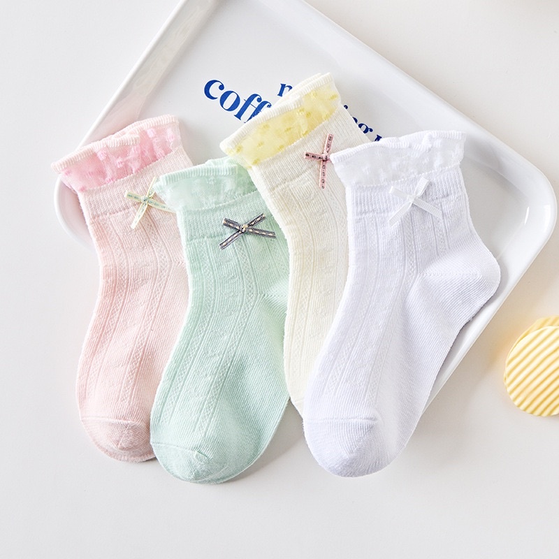 Kaos Kaki Anak Perempuan  Model Pita Small Lace /  Kids Toddler Girl Socks