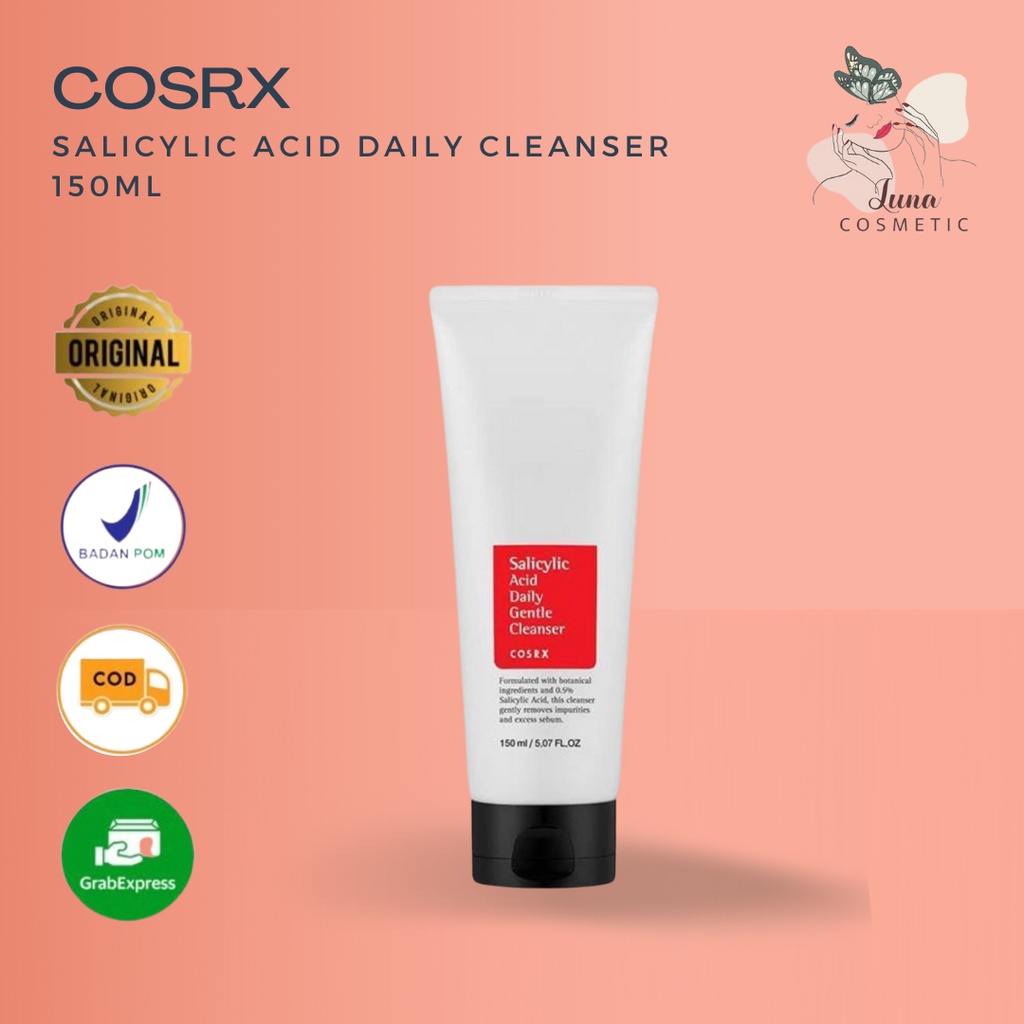 COSRX Salicylic Acid Daily Gentle Cleanser Skin Care 150 ML (Cleanser Wajah Untuk Kulit Jerawat)