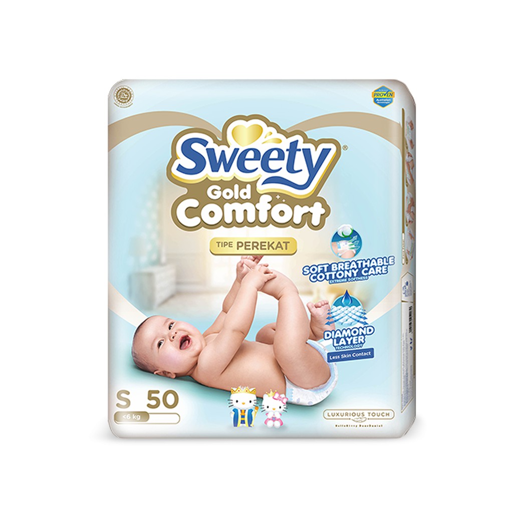 POPOK BAYI / POPOK BAYI SEKALI PAKAI / DIAPERS BAYI / SWEETY GOLD / DIAPERS MURAH