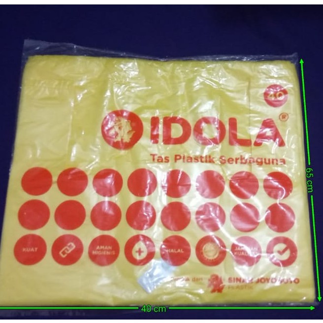 MURAH NIH!!! Kantong Plastik Kresek JUMBO WARNA IDOLA Ekonomis Uk 40 x 65