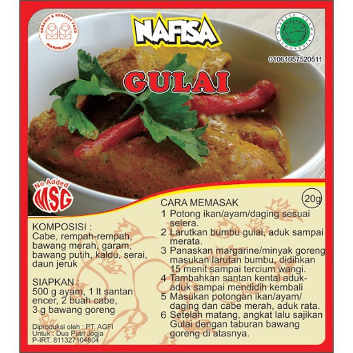 PROMO! Nafisa Bumbu Masak (20 varian)