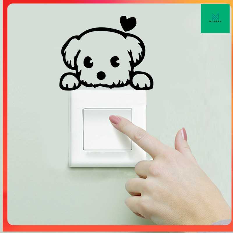 TD - CCA Sticker Wallpaper Dinding Love Dog - K11