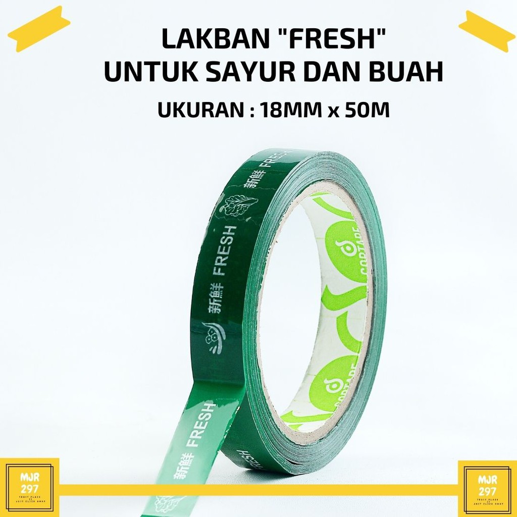 

LAKBAN FRESH ISOLASI FRESH SOLATIP FRESH SAYUR DAN BUAH - CORTAPE - 18MM x 50M EKONOMIS
