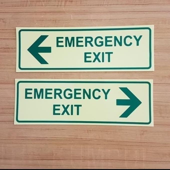 

Office & Stationery | Document Organizer | Sticker Emergency Exit Glow In The Dark 40X10 Trbaguss Dan Trlariss | Best Seller