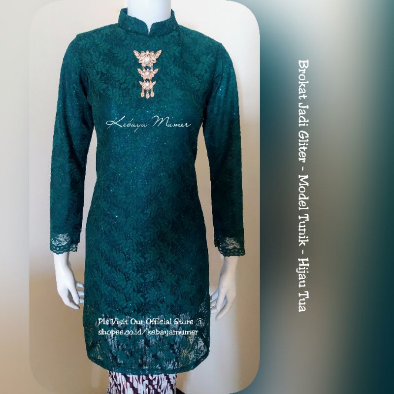 Broklat Jadi. Brokat Tunik. Brokat Gliter. Kebaya Nyonya. Kebaya Brokat