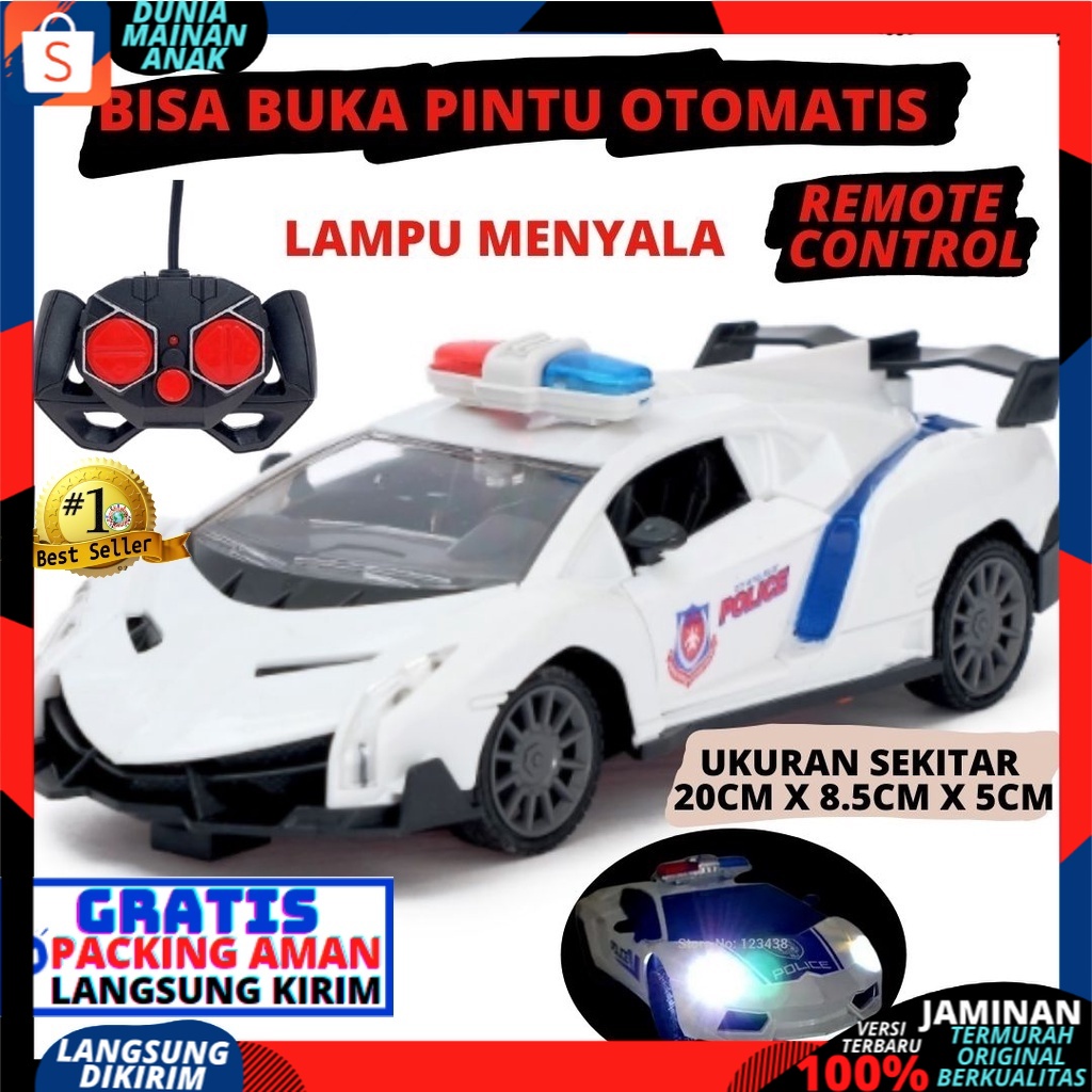 Mobil remot control POLISI Bisa Buka Pintu Sport Car Ferarri  RC Sport Car Speed Racing Top Speed