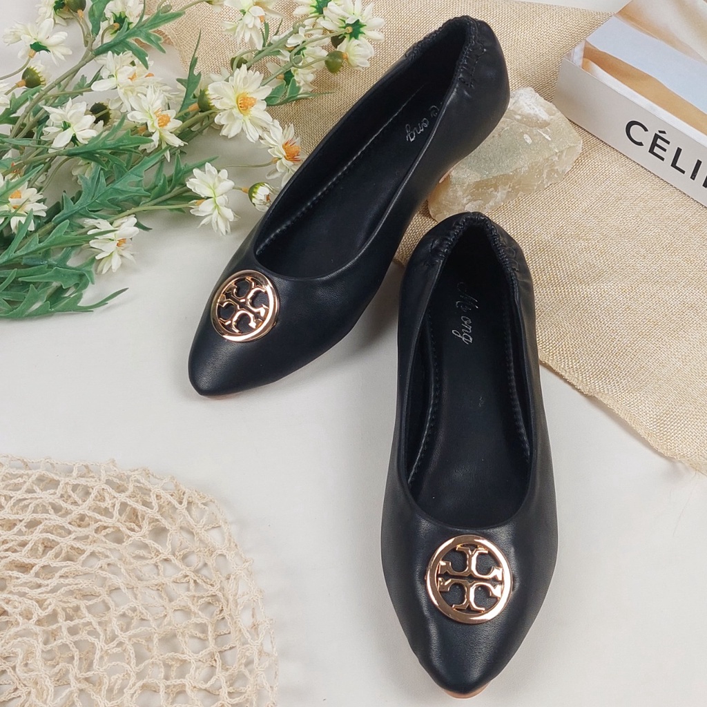 JY MSB 01 Sepatu Flat Shoes Sepatu Balet Kasual Sandal Teplek Wanita Ballerina Flatshoes Lancip Cewek Import