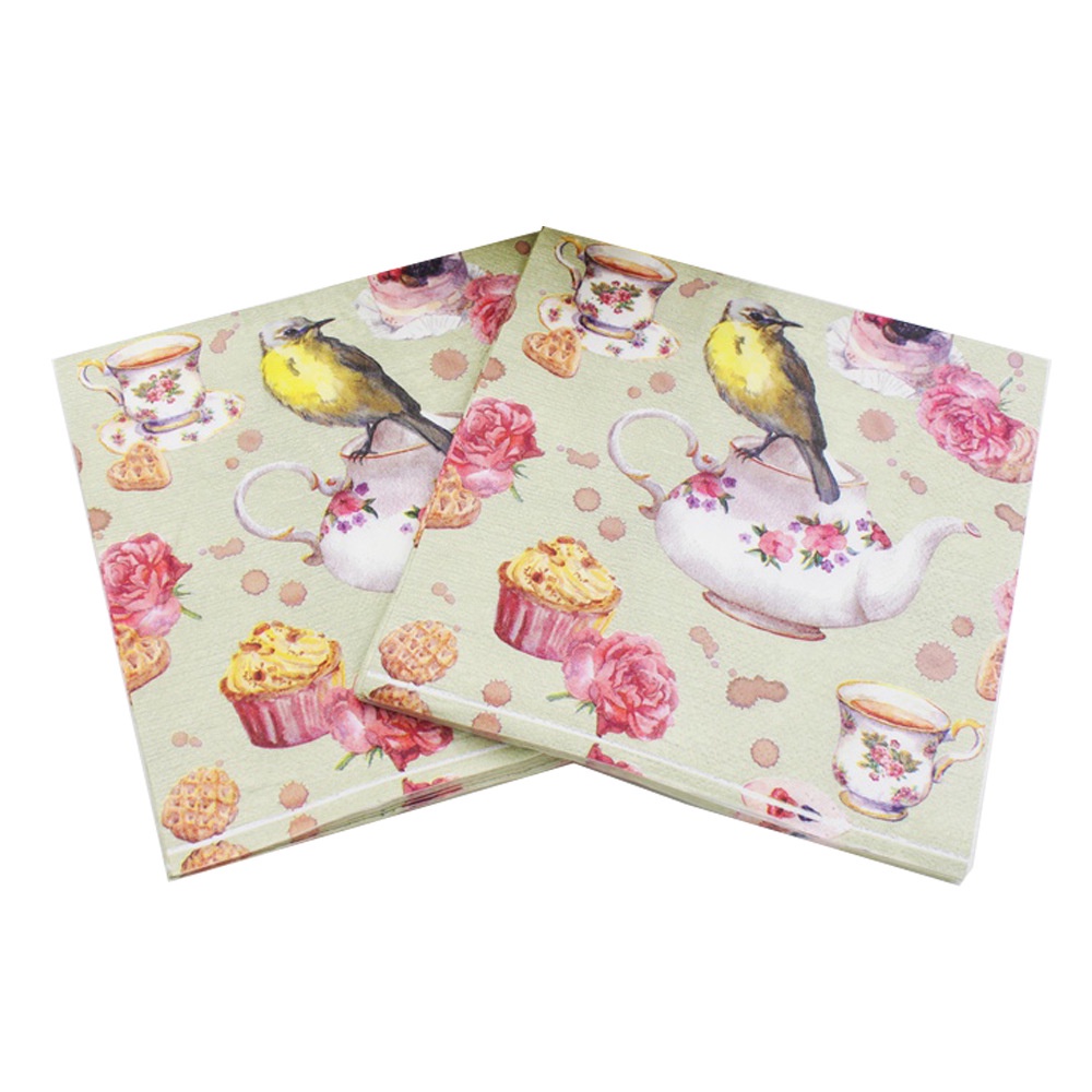 20pcs/set Color Printed Napkins Tissues Diy Butterfly Paper Towel