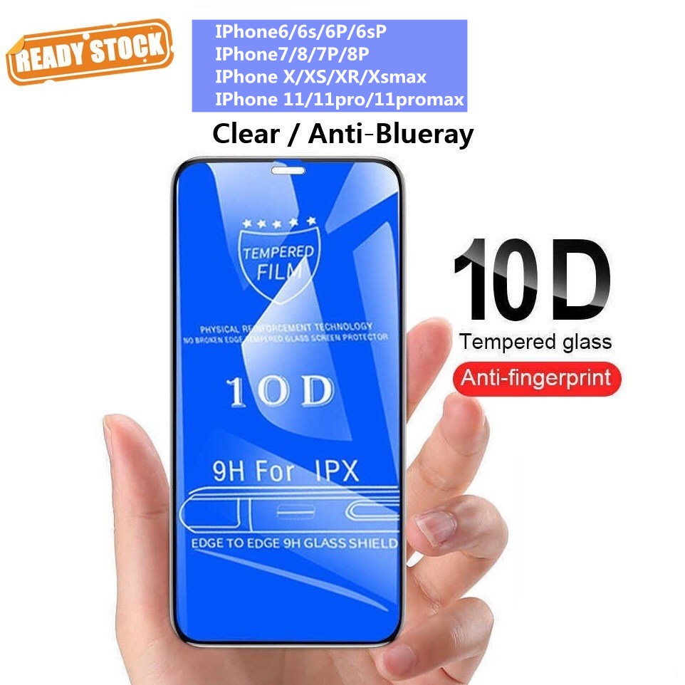 10D Tempered glass iPhone 14 Pro Max 9H For iPhone 6 7 8plus / X / XS / XR / XS Max / 11 Pro Max / 12mini / 12 Pro Max / 13 Pro Max screen protector 10D full screen coverage