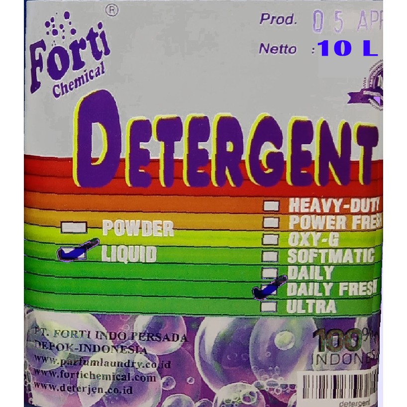 (Murah) Deterjen Laundry Cair Daily Fresh Liquid 10 Liter