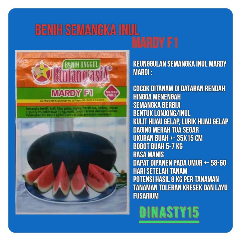 Benih Semangka Inul Mardy F1-Bibit Semangka-Benih Semngka Non Biji-Benih Semangka-Benih