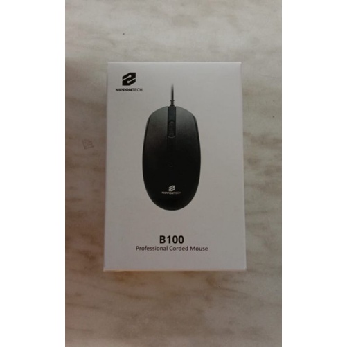Mouse Wired Nippontech B100 - Panjang Kabel 1 Meter / Mouse USB B100