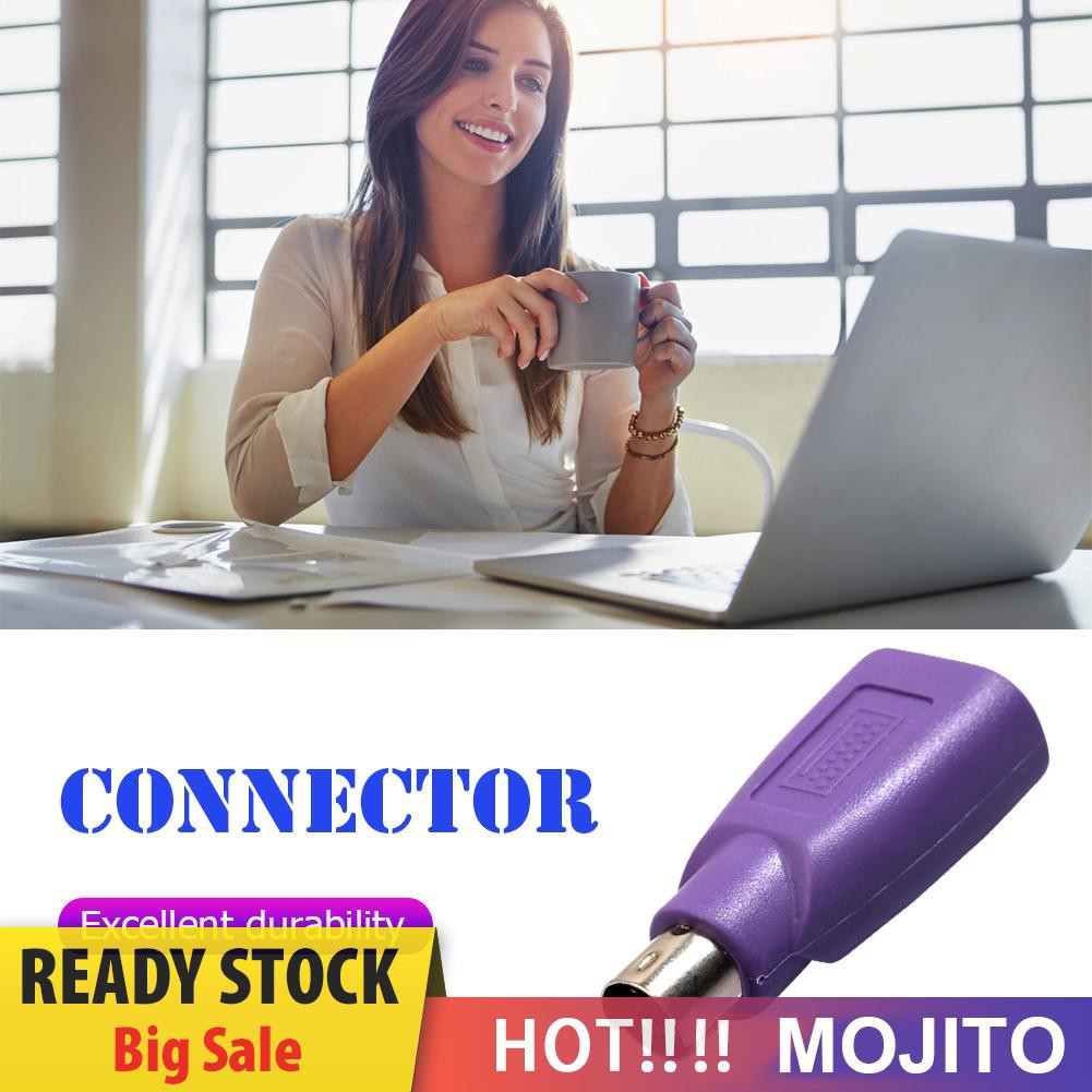 Moji 2 / 5pcs Adapter Konverter Ps2 Male Ke Usb Female Untuk Mouse / Keyboard Komputer