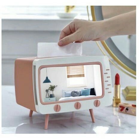 [UNIK88] Tempat Tisu Bentuk TV / Tissue Box TV / Desktop TV Tissue Smartphone H