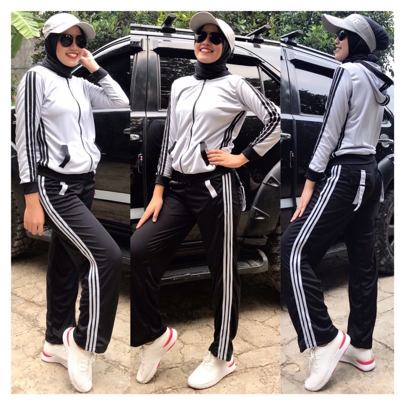  baju  senam muslim panjang Setelan baju  senam olahraga 