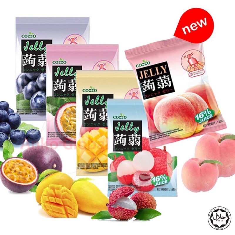 

Cozzo Jelly Zero Fat Konnyaku Jelly Pouch 蒟蒻 160g Cemilan Jelly