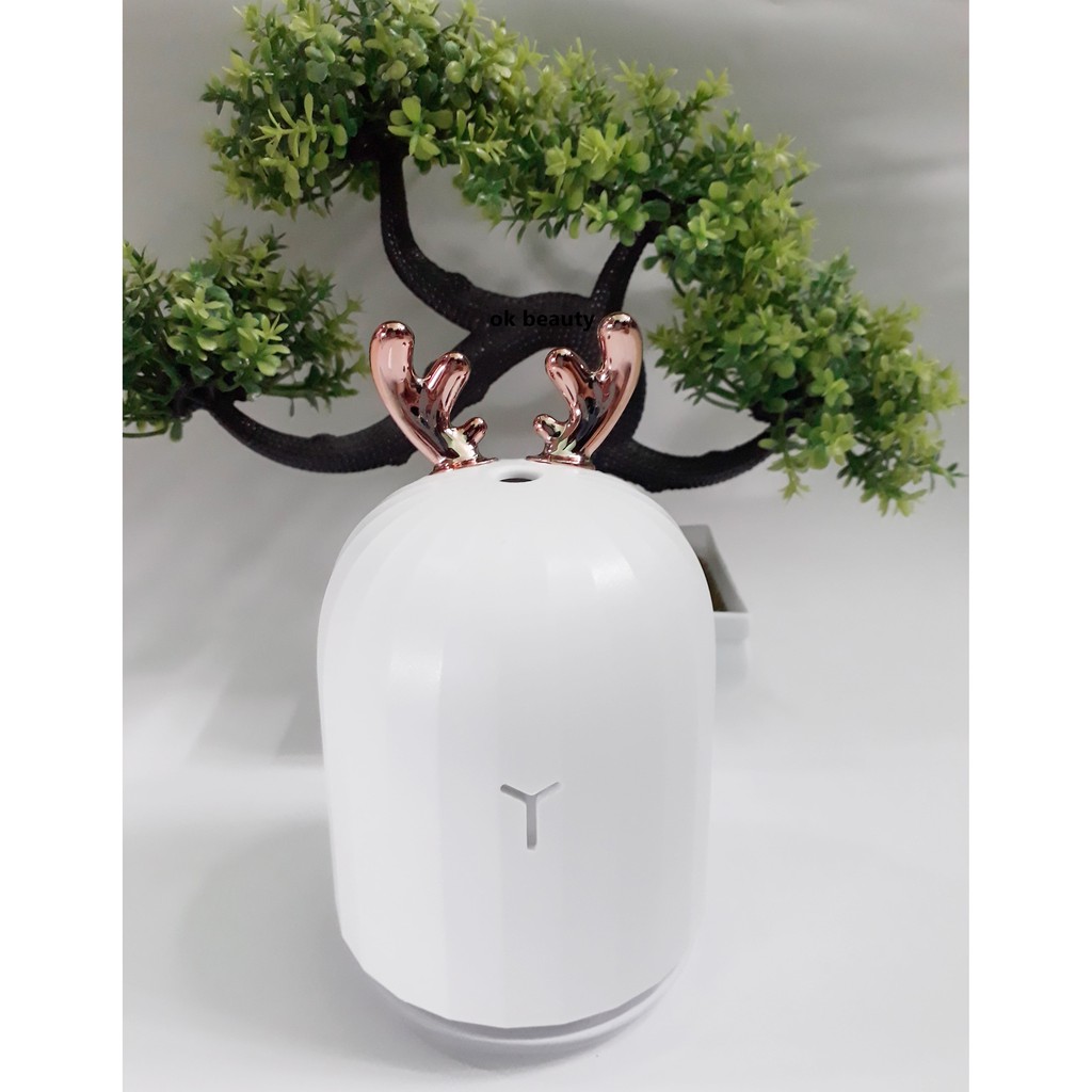 DIFFUSER AROMATERAPI RUANGAN ELEKTRIK MURAH MOTIF CORAK KAYU PENGHARUM HUMIDIFIER-RUSA PUTIH