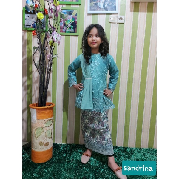 STELAN KEBAYA ANAK SELENDANG /Aurora slendang anak rok plisket