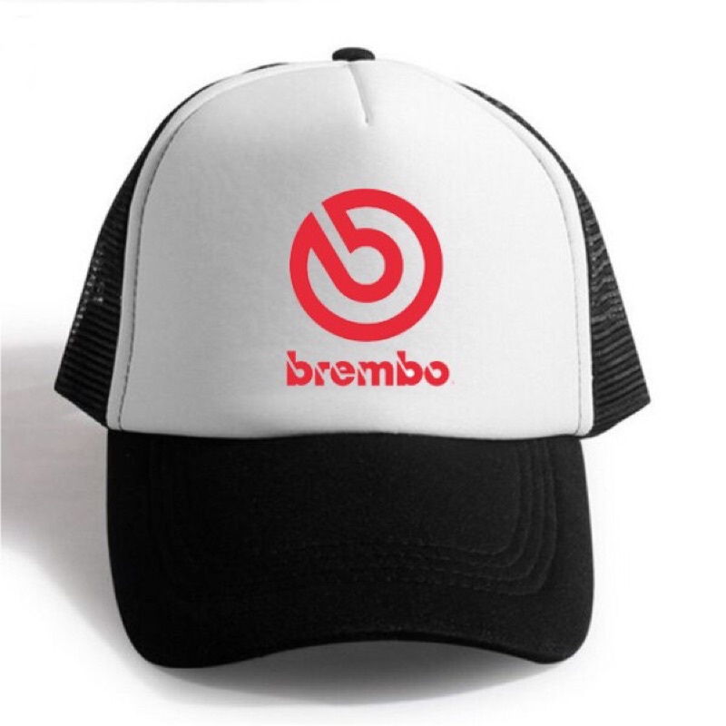 Topi Trucker Brembo - HITAM PUTIH