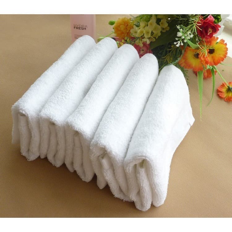 Keset Handuk Hotel 40 x 80 sport B1 muka kecil simple travel magic towel lap putih polos