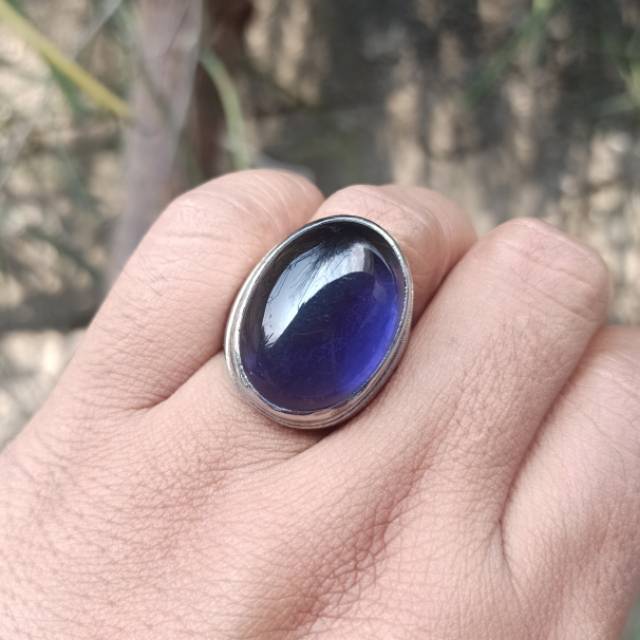 Cincin Batu Akik King Sapphire Khasmir Jumbo