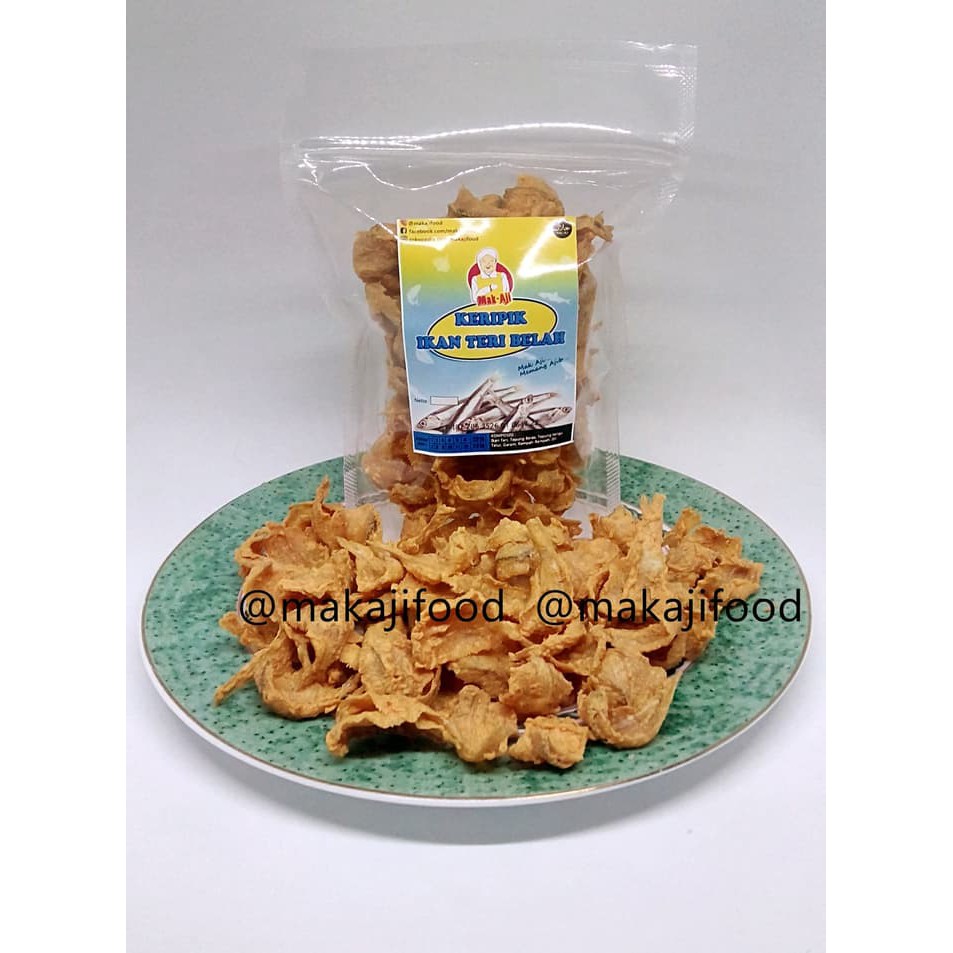 

KERIPIK IKAN TERI BELAH, KRIPIK IKAN TERI BELAH Kemasan 150 Gram