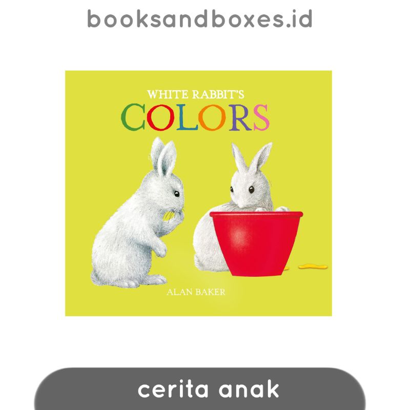 ORIGINAL NEW Boardbook White Rabbit's Colors Book by Alan Baker | Dot Marked