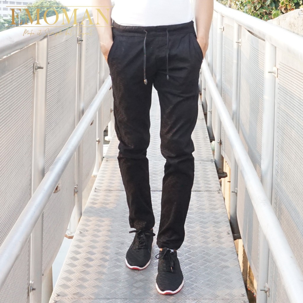 Emoline Celana Chino Panjang Premium Pinggang Karet Emoline Celana Chino Panjang Premium Pinggang Karet