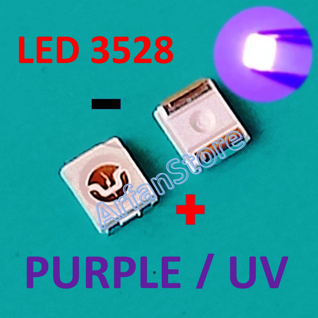 LED 3528 UV Per 10pcs SMD Chip Warna Purple Ultraviolet