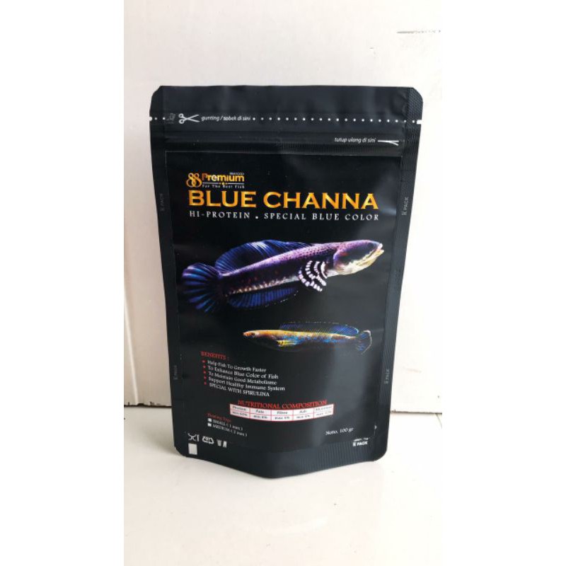 Pelet Ikan PREMIUM 88 BLUE CHANNA