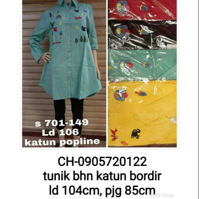 Atasan tunik bordir jumbo