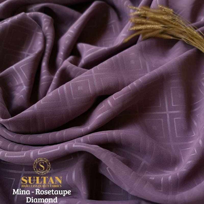 Kain Mina Anti UV Emboss Diamond Banyak Warna