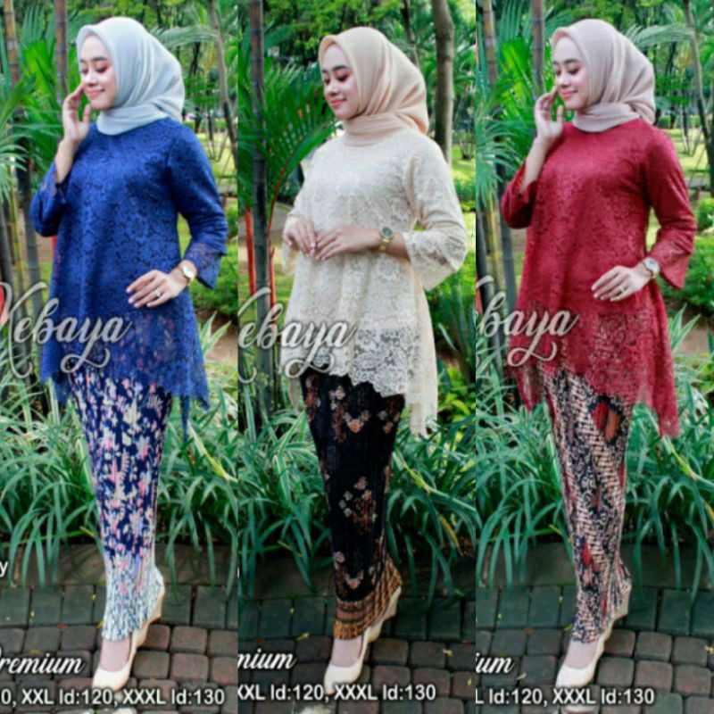Kebaya Jumbo ld 130/Kebaya modern/Kebaya brokat Rinjani/Baju Kebaya/Kebaya pesta-2
