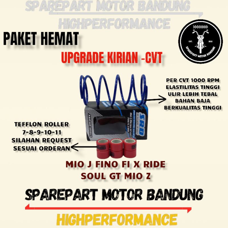 Jual Paket Per Cvt Racing Rpm Mio J X Ride Fino Soul Gt Paket Kirian Per Cvt Per