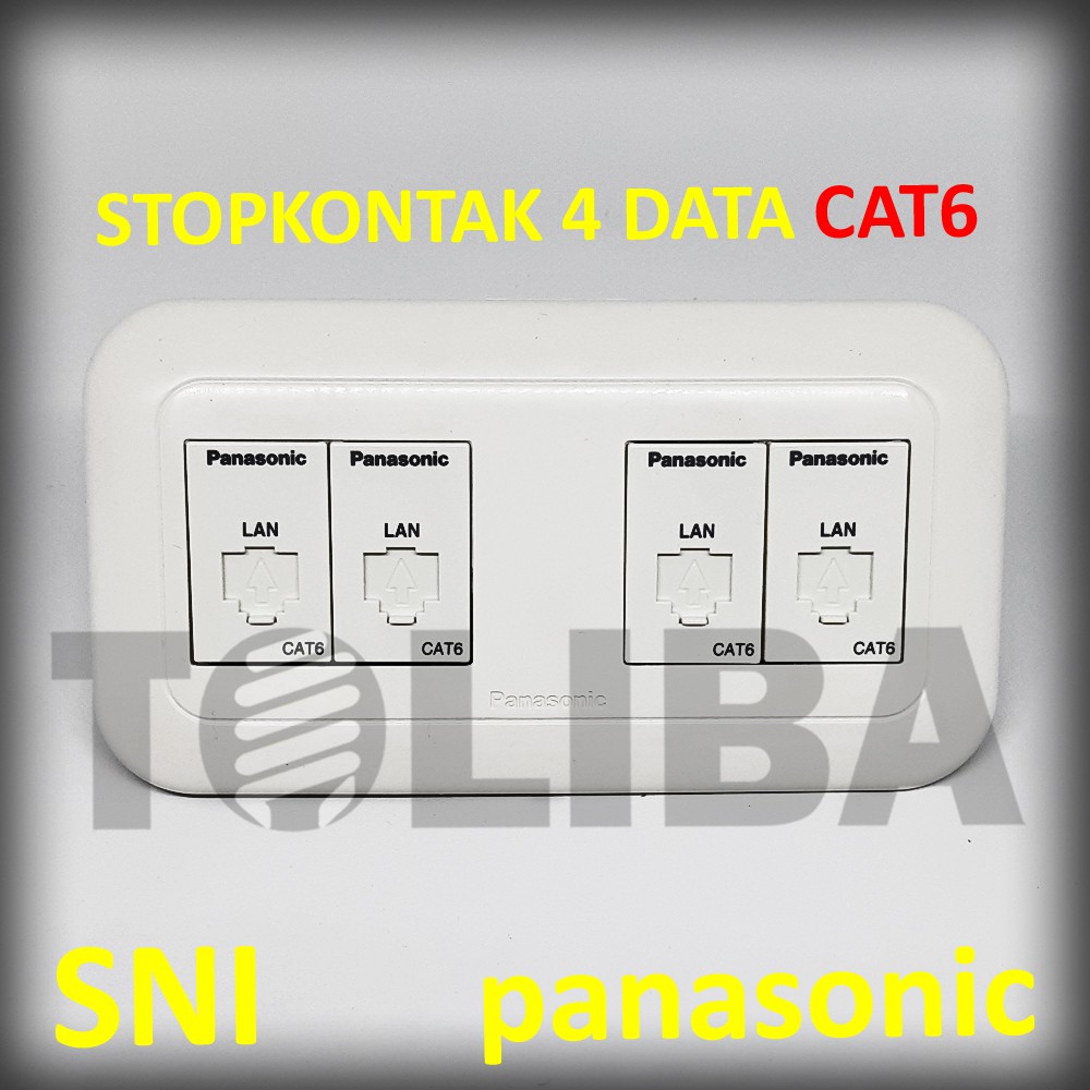 stop kontak s/k data / 4 stopkontak data cat6 cat 6 internet ib inbow panasonic sni