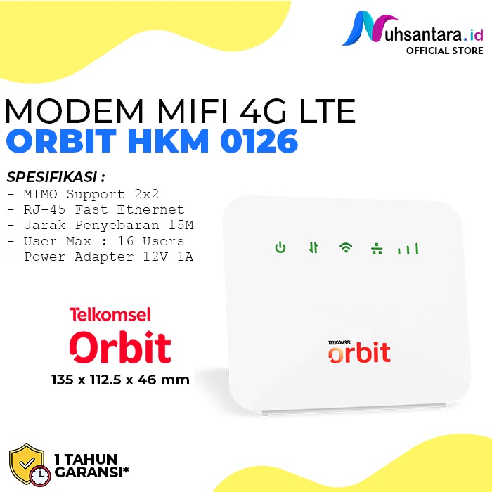 [𝐎𝐑𝐈𝐆𝐈𝐍𝐀𝐋] Modem Router MiFi Telkomsel Orbit Star Lite HKM 0126 Modem Router GSM Wifi 4G LTE