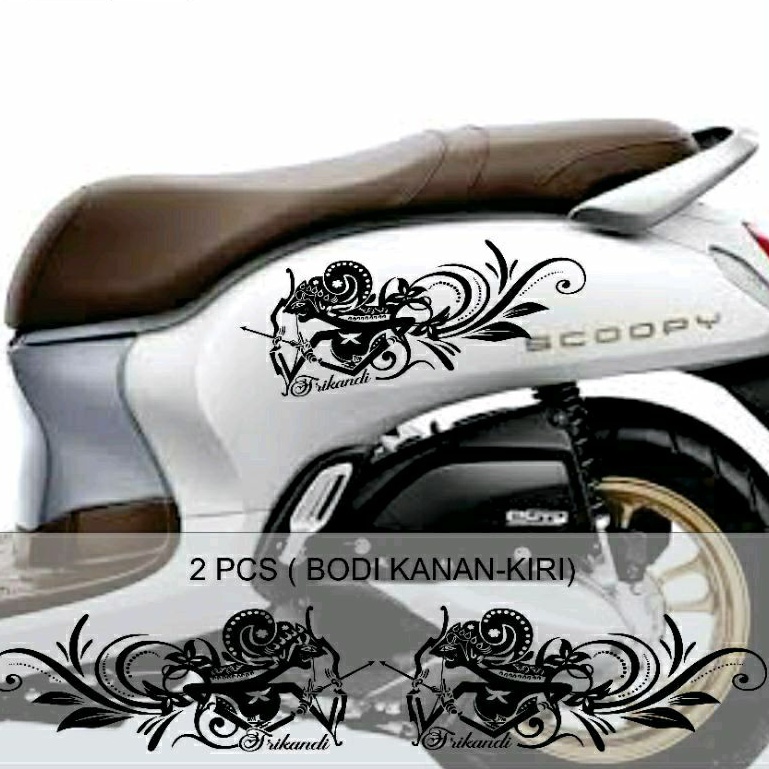 stiker wayang Srikandi,stiker cutting motor, mobil