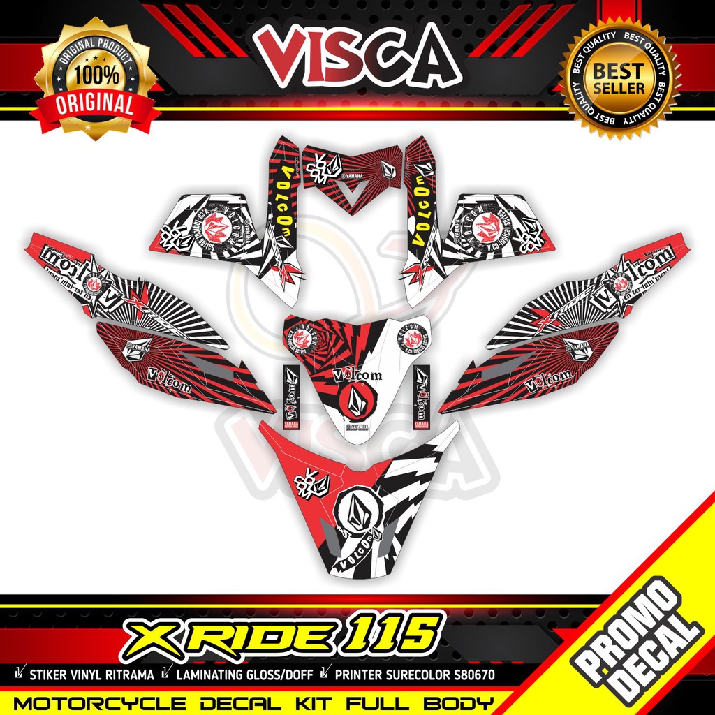 Decal X Ride 115 Full Body Stiker X Ride 115 Full Body Striping X Ride 115 Full Body Decal Hologram 