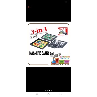 MAINAN ANAK BOARD GAME CATUR LUDO ULAR TANGGA MAGNETIC