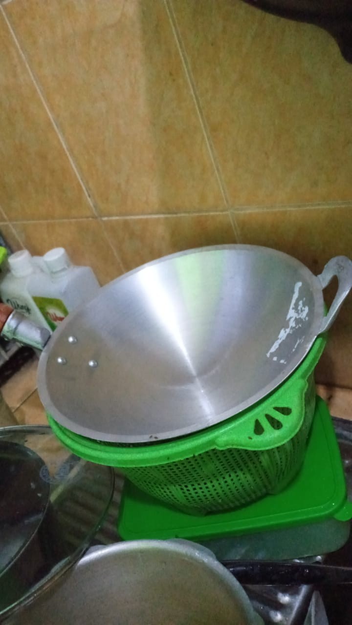 Wajan Bakmi Penggorengan Gagang Kayu Wajan Anti Lengket Katel Kuali Nasi Goreng Besar Kecil No 10