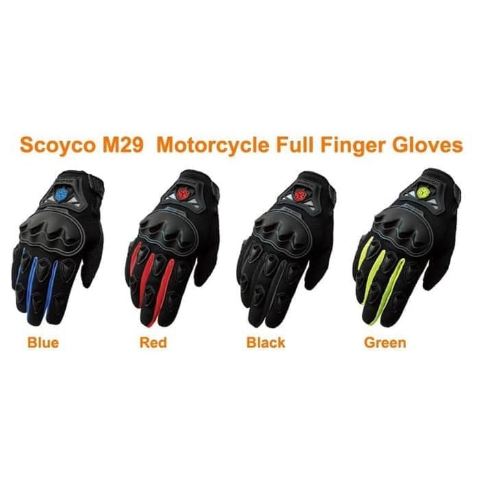 Gloves Sarung Tangan Motor SCOYCO MC 29 MC29 FULL Glove MC29 ORIGINAL