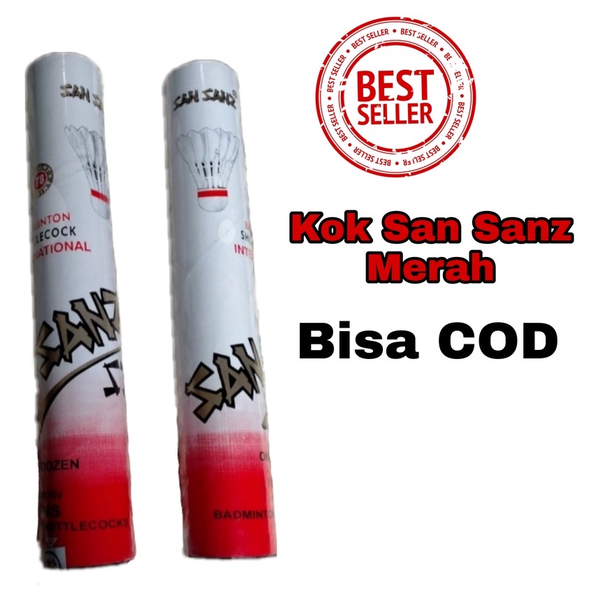 COD SHUTTLECOCK BADMINTON SANSANZ MERAH TERLARIS