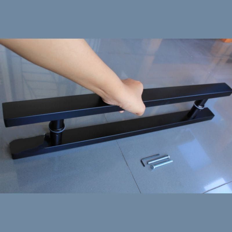 [ Ready 120cm 100cm 80cm ] Baut Tembus - Handle pintu rumah baut tembus - Handle indomart kaca Hitam Gagang pintu rumah tembus