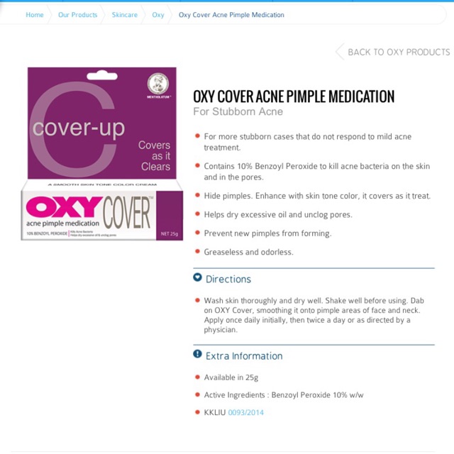 OXY COVER 25gr acne pimple medication ORIGINAL - Obat jerawat