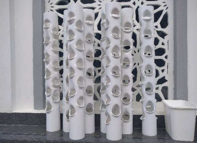 Growing tower, Vertical garden, pot tower, Paralon Hidroponik, paralon Vertikultur 4"